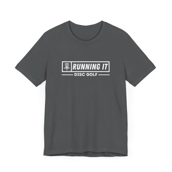 Unisex Softstyle T-Shirt - Running It™ Disc Golf - Basket Rectangle - White Pring - Image 90